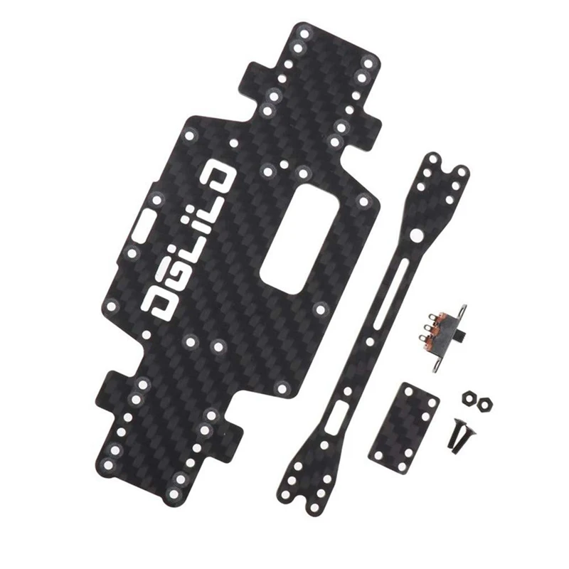 

2 Pcs Differential Box K989-26 Adjustable Ball Differential with Carbon Fiber Chassis Car Bottom Low Body Shell