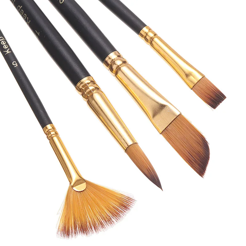 12 шт./компл. нейлоновые художники мягкий набор кистей для рисования маслом гуашь