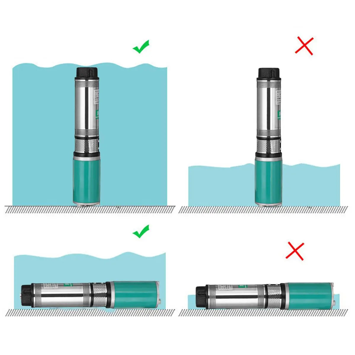 

12/24/48V DC Submersible Pump Lift 600W Deep Well Water DC Pump Alternative Energy Solar Pump Irrigation Garden