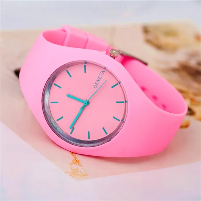 Geneva Women Watches Fashion Casual Sport Colorful Jelly Watches Silicone Band Quartz Wristwatches Girl Cheap Price Dropshipping
