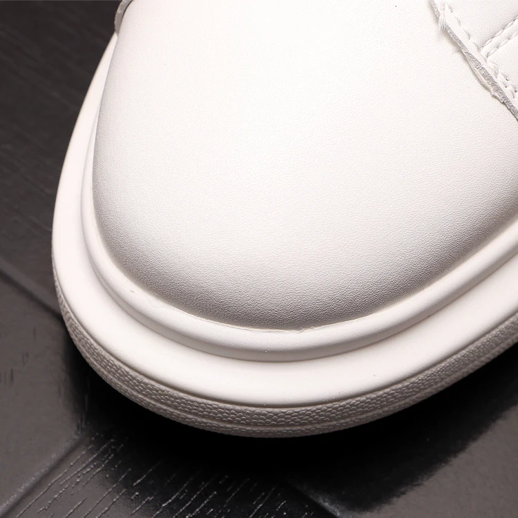 Beli Sneakers Karet Putih Sepatu Kasual Pria Desainer Kulit Pria Sepatu Platform Hip Hop Loafers Tenis Zapatillas Hombre