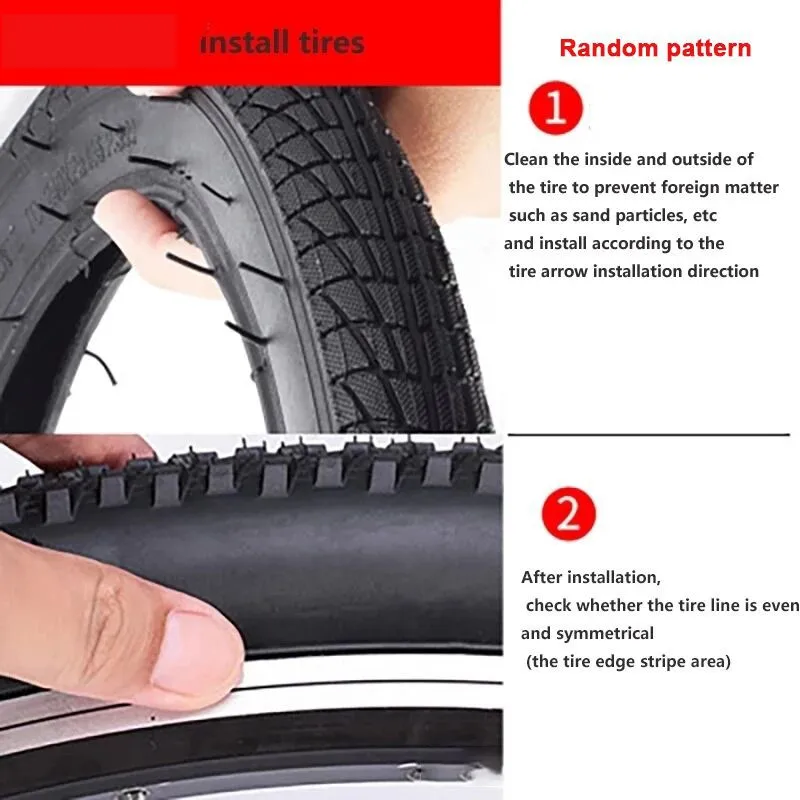 Bicycle Tire 12/14/16/20/24/26 Inch X1.75/1.95/2.4 Mountain Bike Inner And Outer Accessories MTB Race Equipment Tubeless | Спорт и