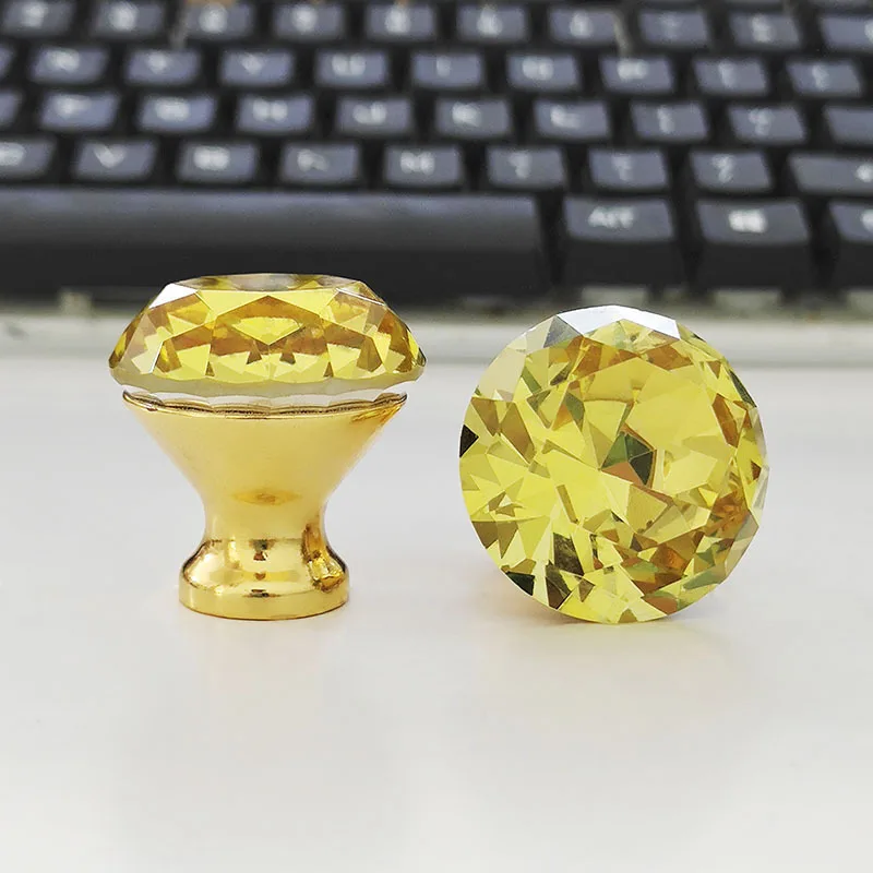 2 шт. 30 мм Современная Континентальная простая Хрустальная Алмазная ручка с