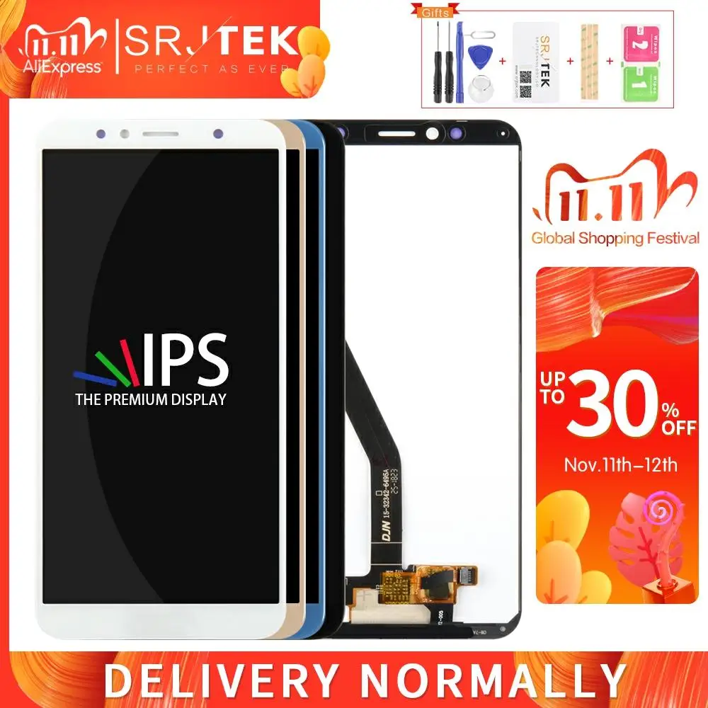 Сменный сенсорный жк экран Srjtek для Huawei Y6 2018 стеклянная панель с рамкой Prime стекло