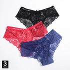 Женские прозрачные трусики, сексуальные кружевные трусы, 3 шт., дышащее нижнее белье, Женский комплект трусиков, женские трусы для девочек, Прямая поставка