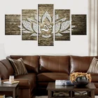 Лотос абстрактный дзен, йога 5 шт. искусство на холсте искусство HD Печать Картина на холсте для гостиной в рамке