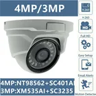 Металлическая потолочная купольная IP-камера 43 Мп, H.265, NT98562 + SC401AI, 2560*1440, XM535AI + SC3235, 2304*1296, ONVIF, VMS, XMYE, IRC, P2P, RTSP, радиатор
