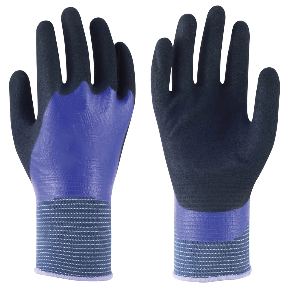 Большая пара рабочих перчаток износостойкие защитные резиновые