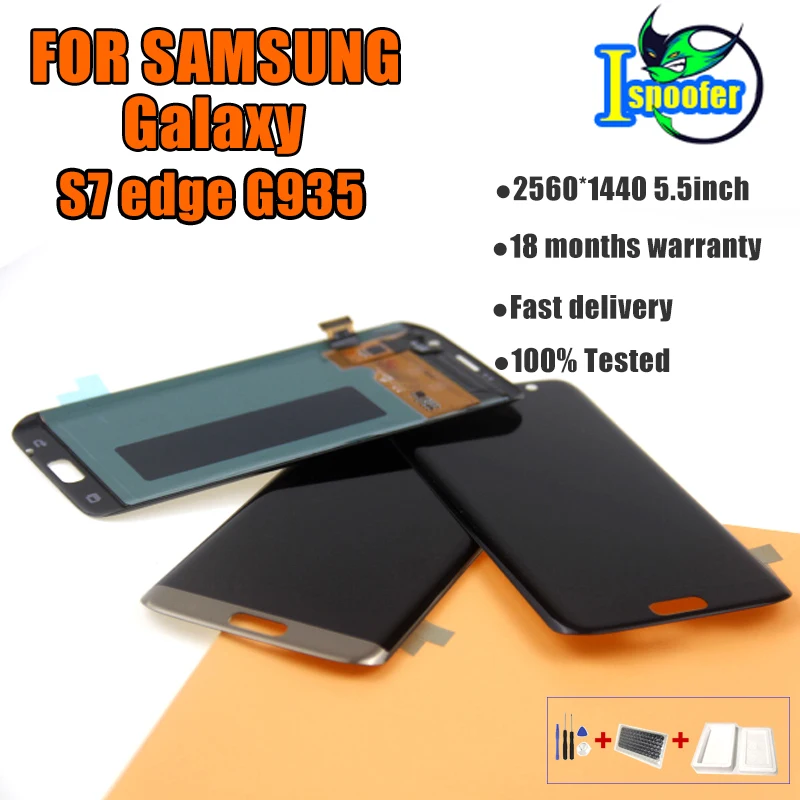 100% протестированный рабочий AMOLED ЖК дисплей сенсорный экран в сборе для Samsung Galaxy S7