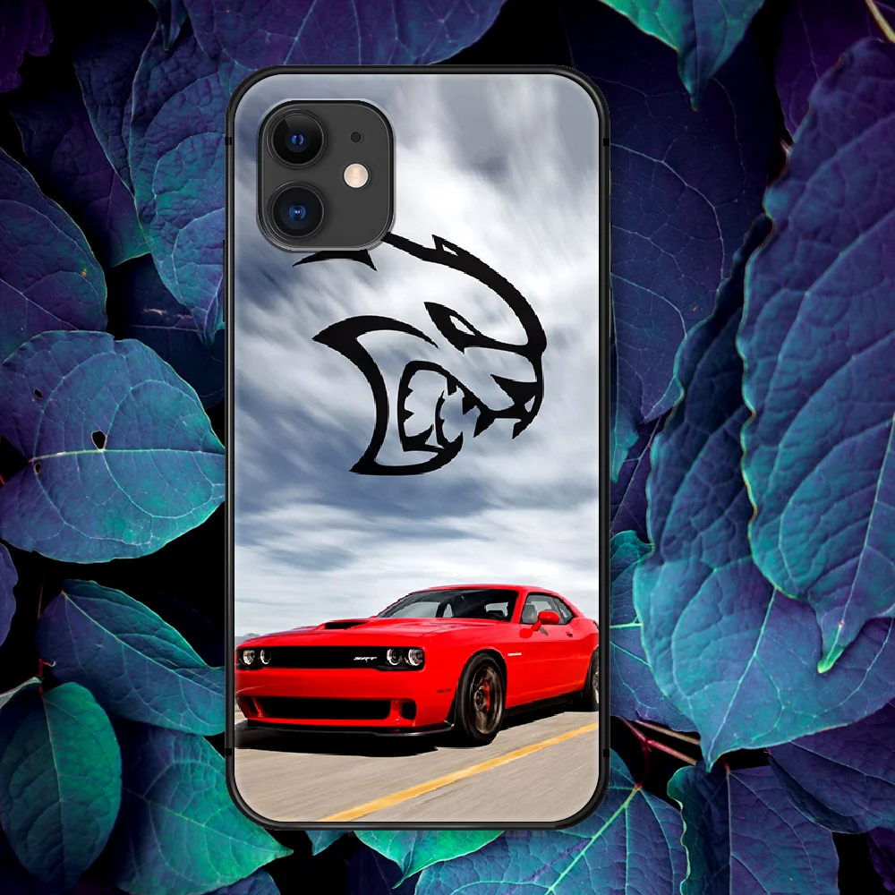 

Dodge Challenger SRT Sport Car Phone Case For IPhone 4 4s 5 5S SE 5C 6 6S 7 8 Plus X XS XR 11 12 Mini Pro Max 2020 black