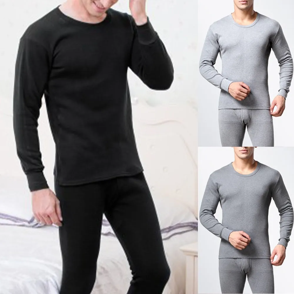 Мужское термобелье в стиле оверсайз из 2 предметов плюшевый костюм пижама