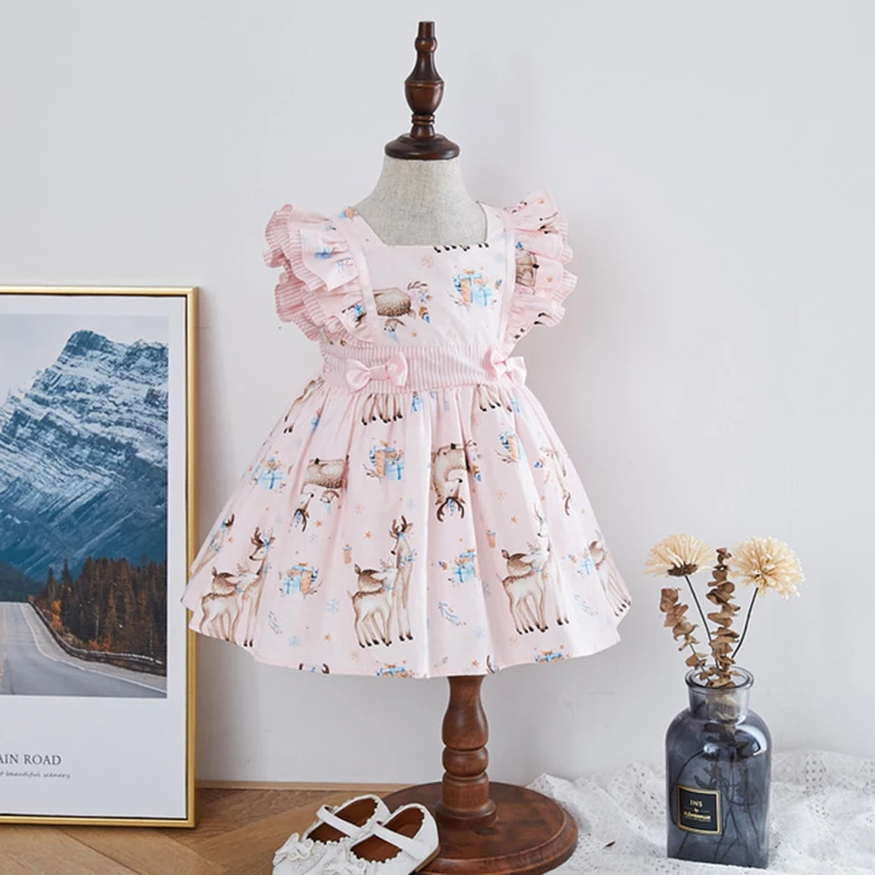 Children Boutique Spanish Floral Dresses for Baby Girls Turkey Vintage Frocks infant Christening Gown Toddler Vestido | Детская одежда