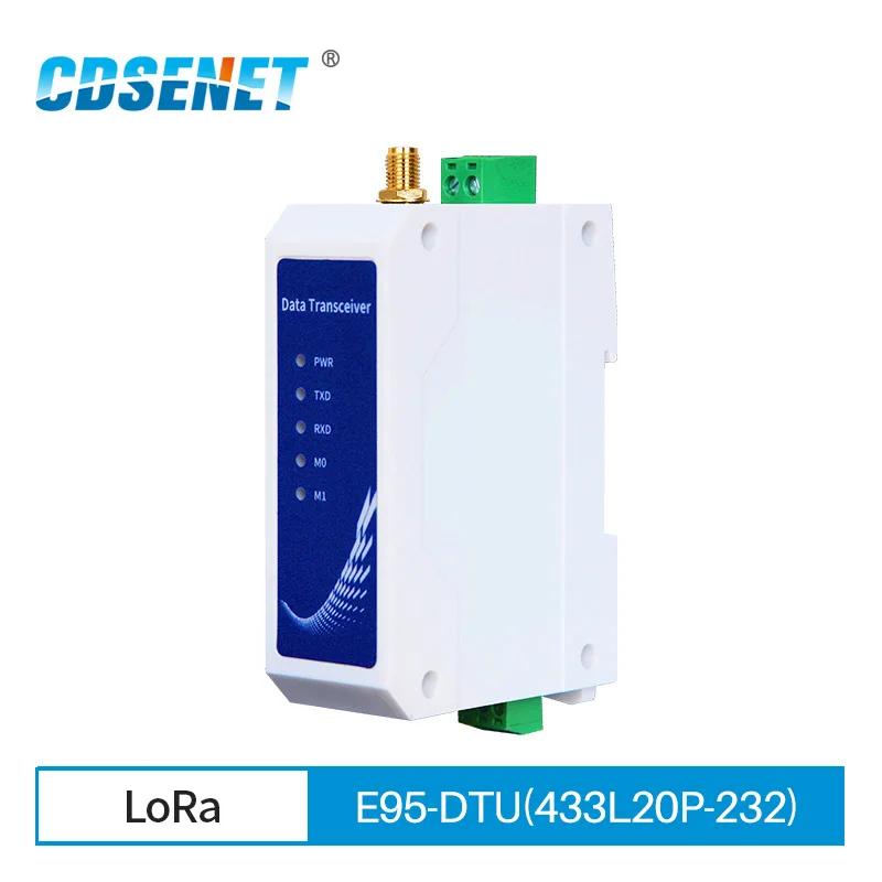 LoRa RS232 Modbus Modem 433Mhz 30dBm CDSENET E95-DTU(433L20P-232) 8 km Long Range Anti-interference Wireless Radio Station