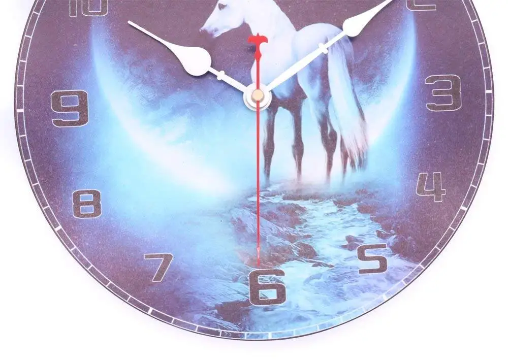 Деревянная стена в стиле ретро с единорогом тихая большая винтажная красочная