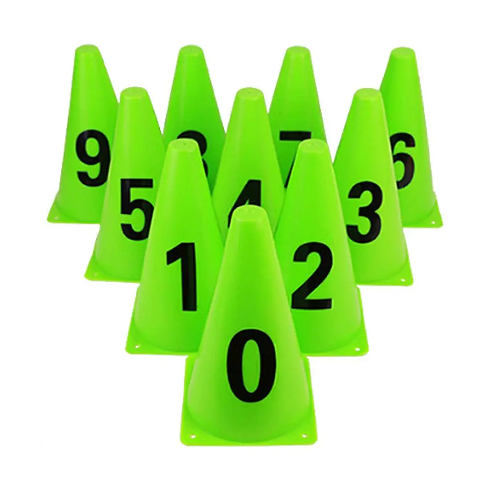 10 шт. пластиковый спортивный тренировочный дорожный конус цифровое табло