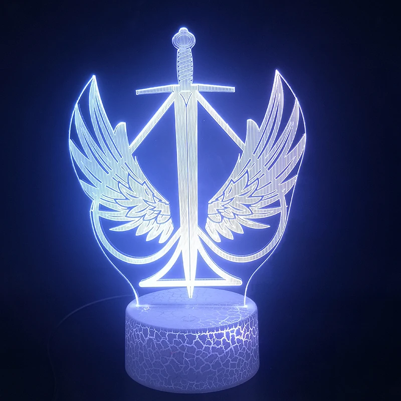 3D светильник League of Legends Kayle светодиодный ночник для форели яркая осветительная