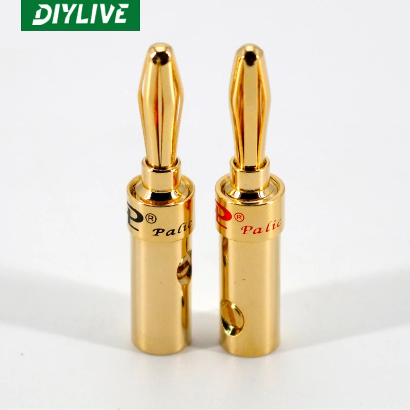 

DIYLIVE Banana Plug-in Fever Pure Copper Gold Plated Budweiser Speaker Cable HIFI Audio Accessories Premium Speaker Connector