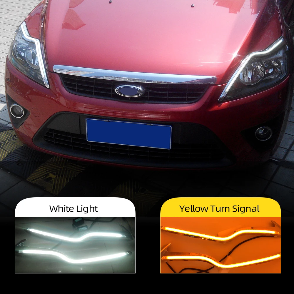 2 шт. для Ford Focus MK2 2009 2010 2011 светодиодный автомобилей головной светильник бровей