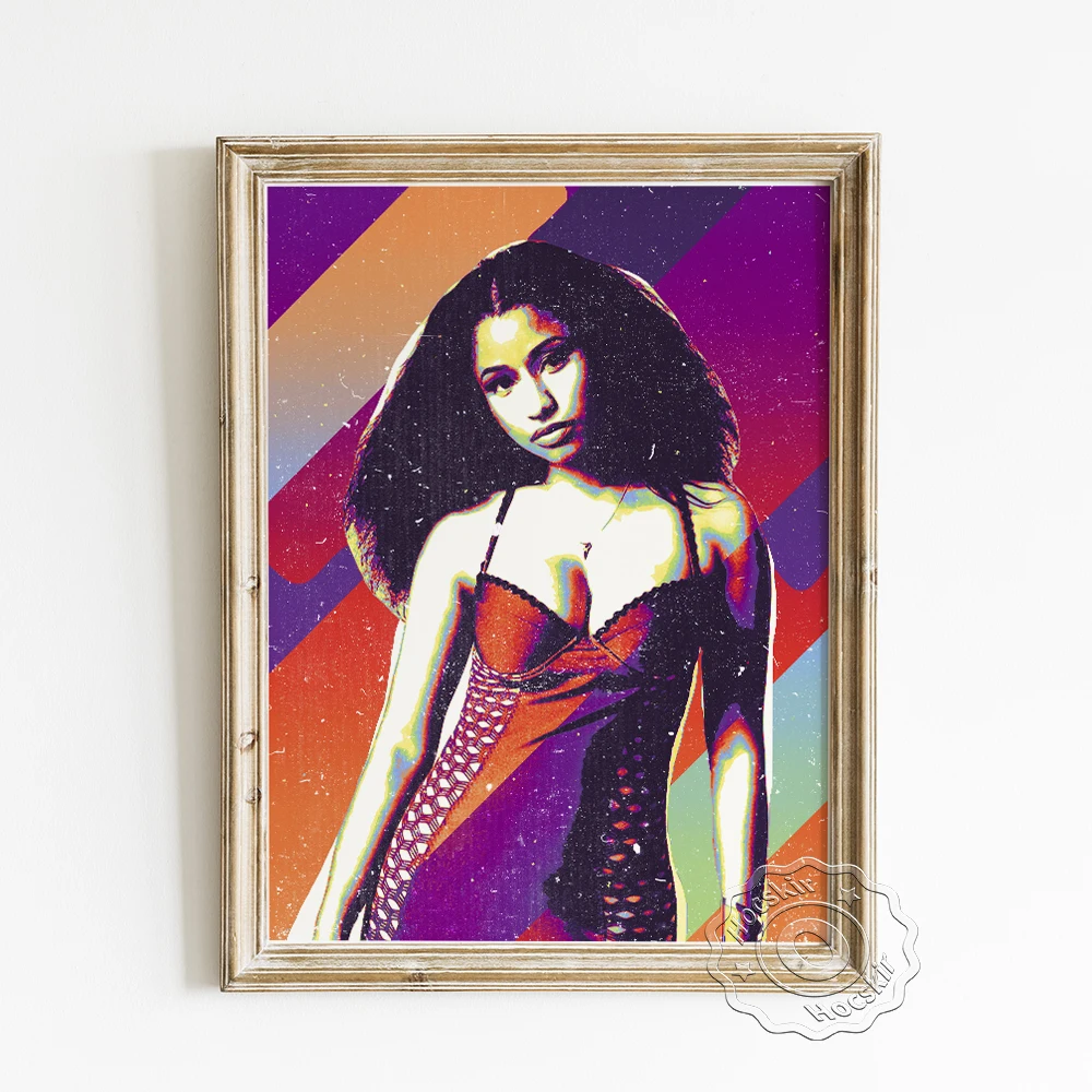 

Rap Singer Nicki Minaj Poster, Unique Fashion Model Art Prints, Rapper Star Portrait Wall Picture, Pop Music Modern Home Decor