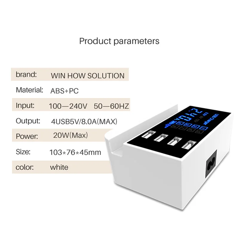 Подставка для телефона 4 порта USB зарядное устройство быстрозарядная станция концентратор умный рабочий стол разъём адаптера питания для телефона планшета Xiaomi samsung S9