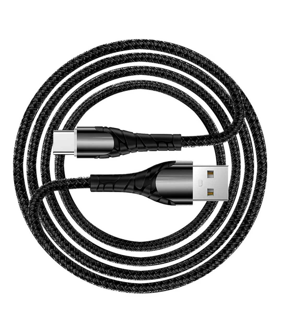 3,0 USB кабель, светодиодный, с нейлоновой оплеткой, 3 А, быстрая зарядка для iPhone 11, samsung, huawei, мобильного телефона, Micro usb type C, 1 м, провод для быстрой зарядки
