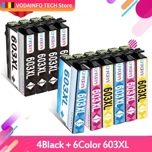 5 10 pack 603xl t603xl compatible ink cartridges for epson xp 2100 xp 2105 xp 3100 xp 3105 xp 4100 xp 4105 wf 2810 wf 2830 free global shipping