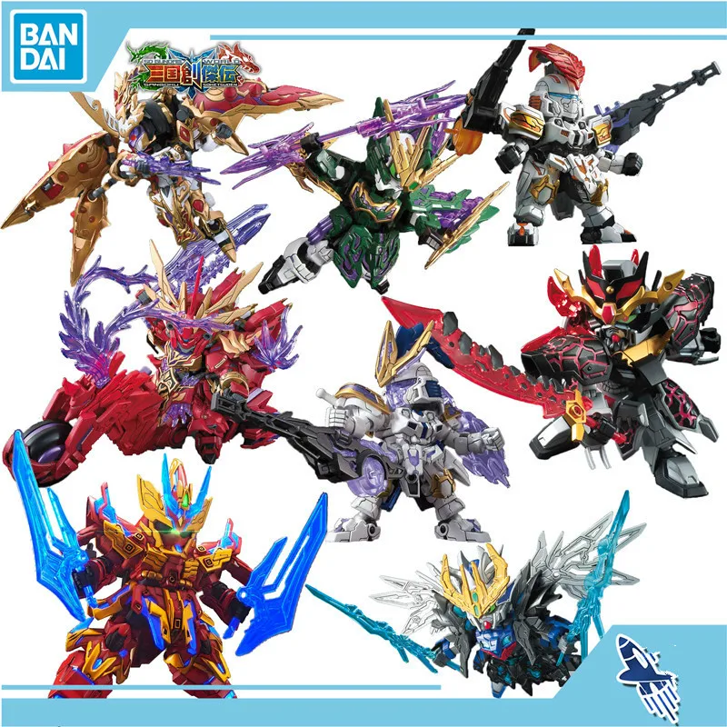 Bandai SD GUNDAM WORLD SANGOKU SOKETSUDEN BB Guan Yu ZhaoYun экшн схема из принта Редкие точки детские