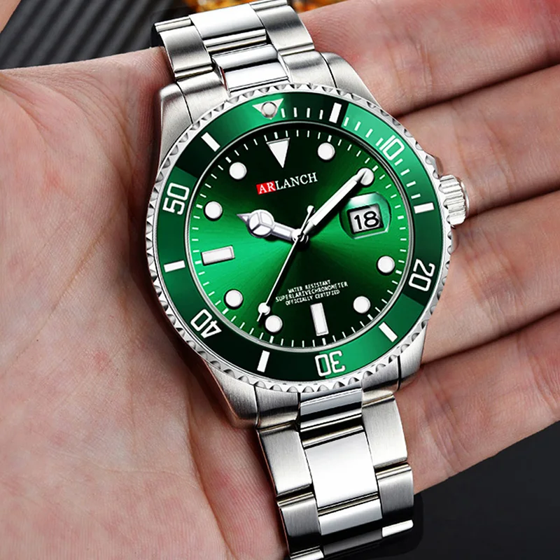 Мужские спортивные часы reloj hombre Роскошные водонепроницаемые из нержавеющей
