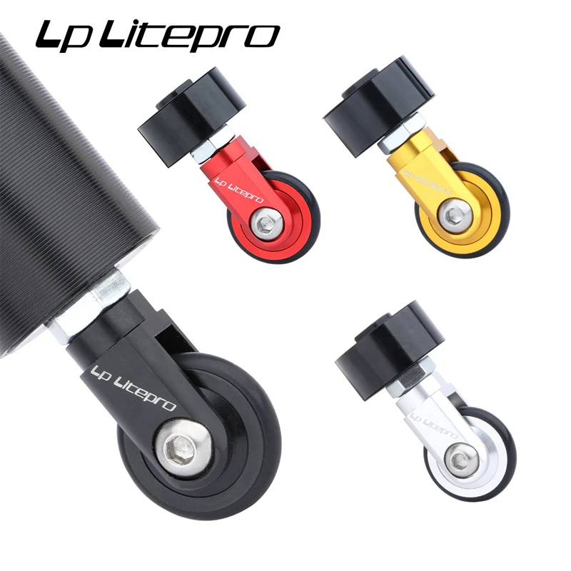 LP Litepro-rueda fácil para bicicleta plegable, tubo de asiento de bicicleta Dahon, diámetro interior 28-32mm, tija de sillín, rueda de estacionamiento