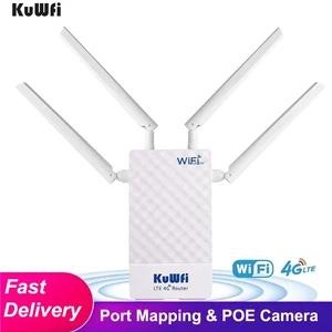 kuwfi lte 4g router outdoor 150mbps wifi router with sim card support port filtering mac ip settings port mapping dmz settings free global shipping
