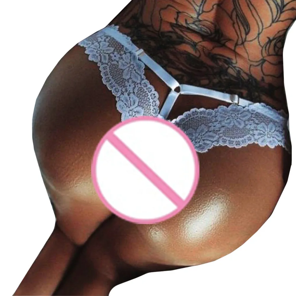 Новые модные Женские черные кружевные Трусы с открытой промежностью трусики