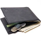 Модный мужской кошелек, мини деловой бумажник для кредитных картудостоверения личности, держатель, кожаные вставки для мелочи, складной кошелек