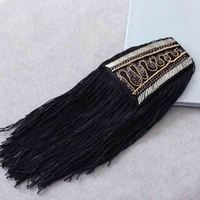 diy one piece breastpin tassels shoulder board epaulet metal patches for clothing qr 2579