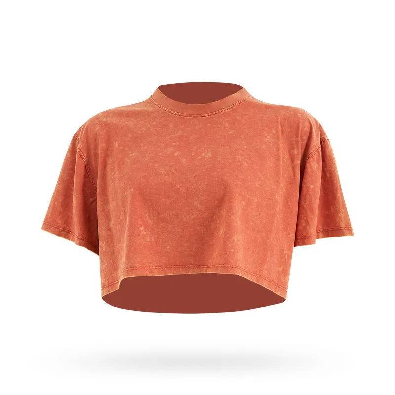 

Cotton Loose Sports T-Shirts Short Sleeve Crop Top Shirt Running Fitness Women Sport Casual Sportswear Yoga Shirts Gym Tops