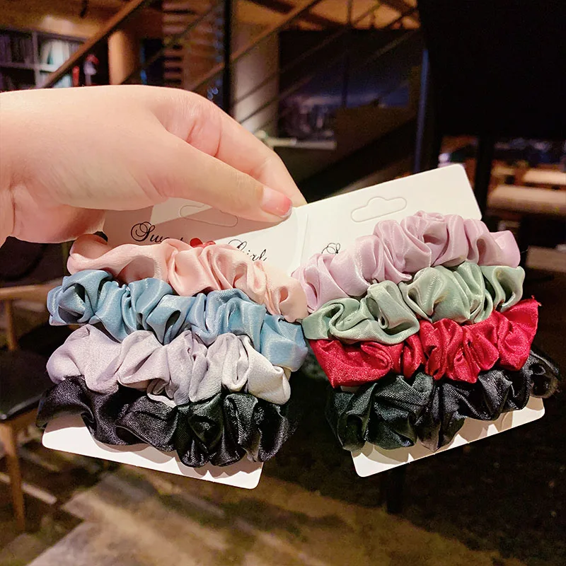 Женская элегантная эластичная резинка для волос с цветочным принтом 4/6 шт./компл.