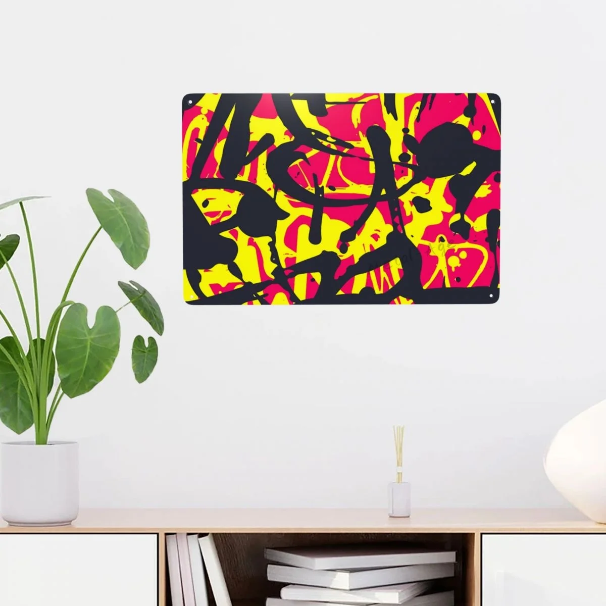 

Металлические жестяные знаки В Стиле Хип-хоп, граффити, уличное искусство, Желтая стена, городская винтажная железная живопись, комнатное д...