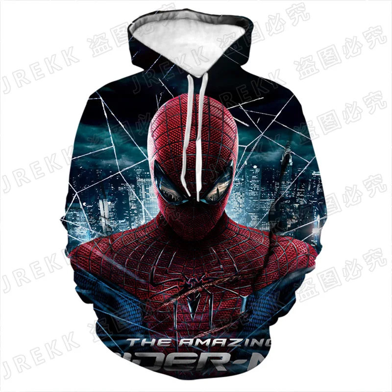 Spiderman 3D Print Hoodies Men Women Children Spider-Man Fashion Sweatshirts Boy Girl Kids Cool Pullover Streetwear Tops | Мужская