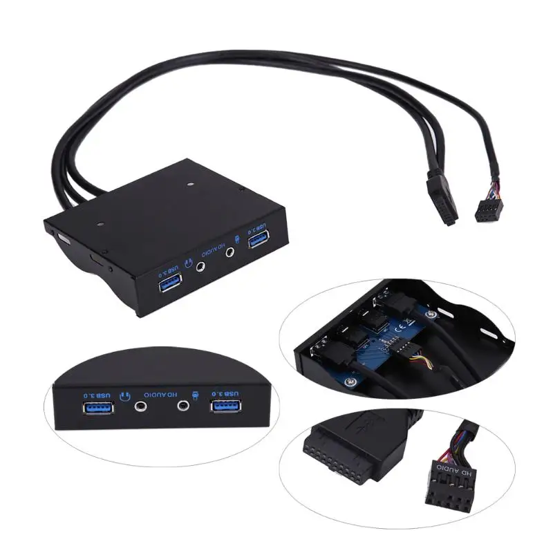 3 5 &quot20Pin с 2 портами (стандарт 0 Порты и разъёмы HUB + HD аудио ПК флоппи Передняя