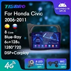 Автомагнитола TIEBRO для Honda Civic Hatchback 2006-2011 Android10, стерео, мультимедийный видеоплеер, навигация GPS, LHD, Blu-Ray экран