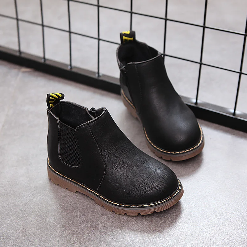 Размеры 21 30 мальчиков Нескользящая подошва Полусапожки Износостойкая обувь для