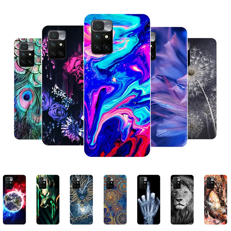 

For Xiaomi Redmi 10 Case Shockproof Soft Silicone TPU Back Cover For Xiaomi Redmi 10 Phone Cases Redmi10 6.5inch Coque Cute