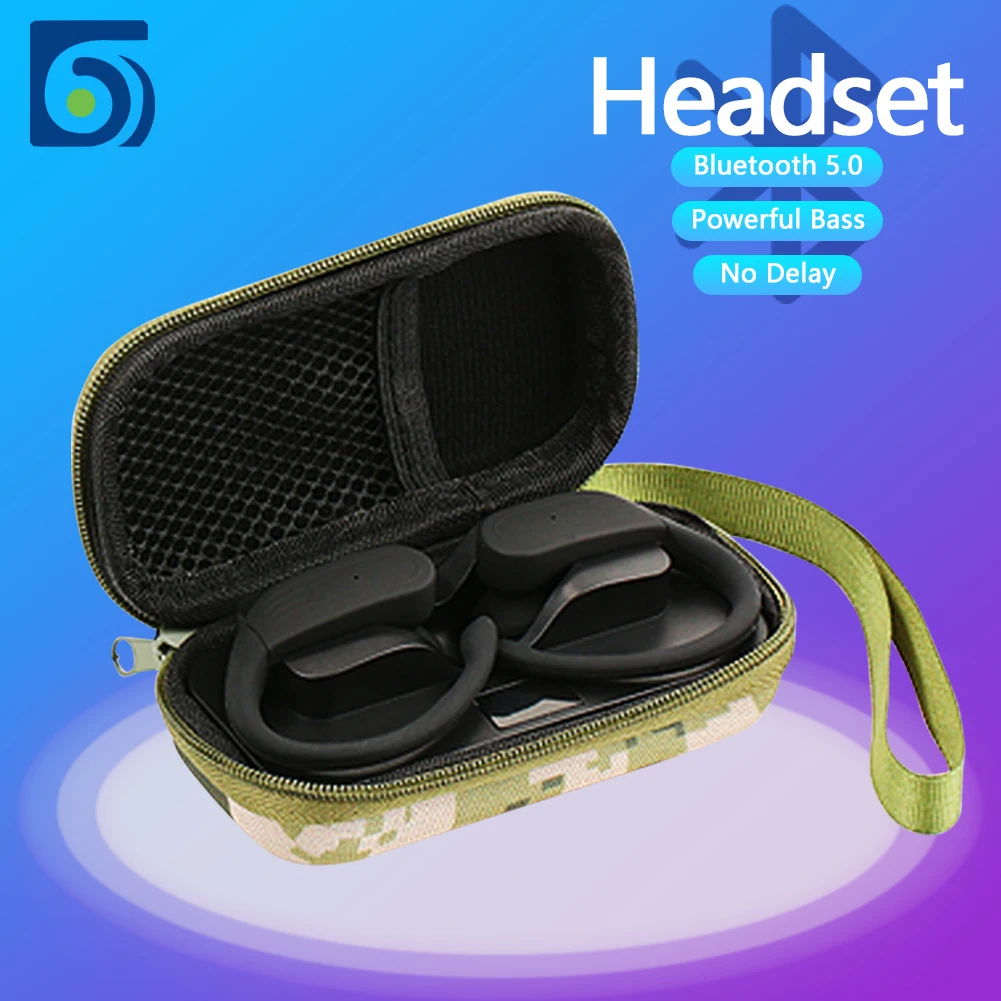 

Byscoon TWS Wireless Earphones Bluetooth 5.1 headphones Ear-hook Headsets Sports Earphone Built-in Mic For Samsung iPhone OPPO