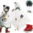 Женский костюм для косплея Моя геройская Академия, белая накидка на Хэллоуин, вечевечерние, Рождество, парик, Кепка