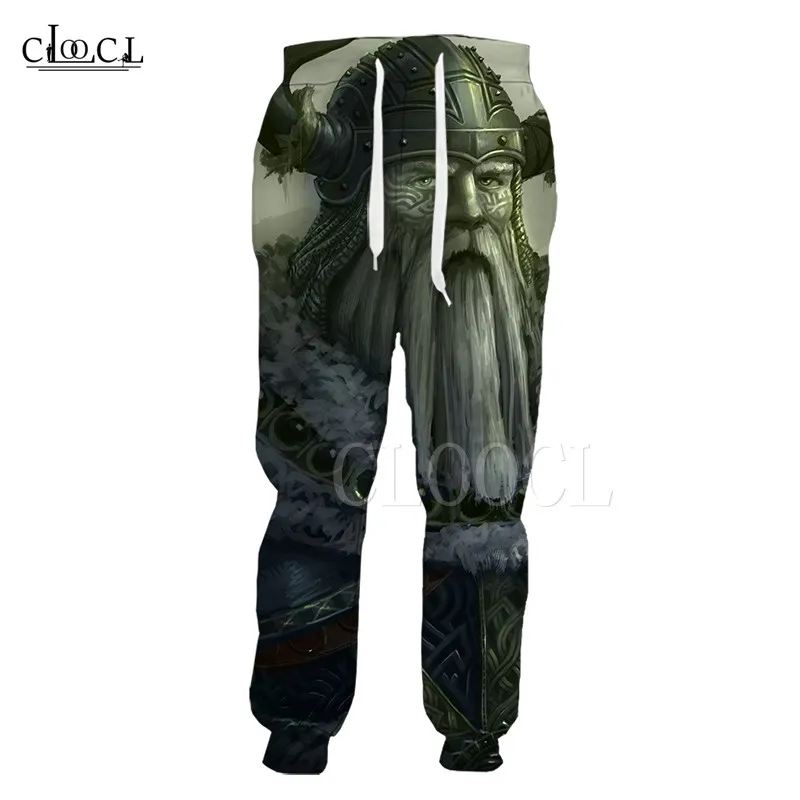 Повседневные новые брюки с 3d татуировкой викингов модные спортивные в стиле хип