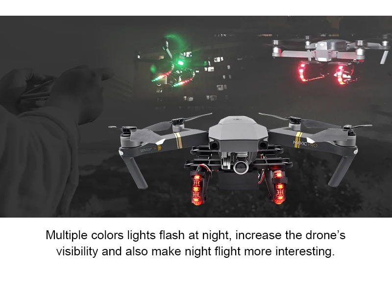 Цветной СВЕТОДИОДНЫЙ Расширенный шасси для DJI Mavic pro platinum drone|Посадочные шасси| |