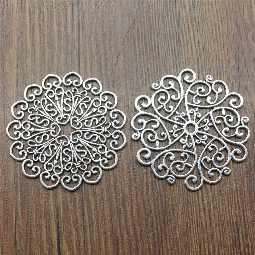 3 шт. Подвески Мандала винтажные античные серебряные цвета Ювелирные изделия