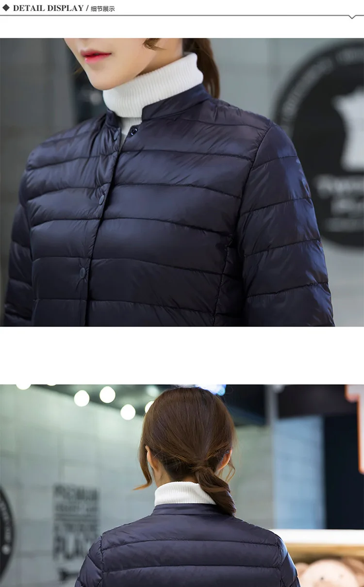 Пуховик женский новинка 2018 стильный внесезонный специальная цена тонкий средней