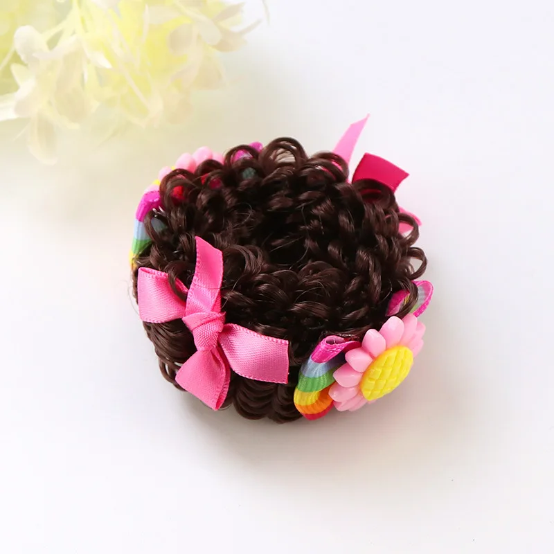Резинки для волос девочек эластичные с цветочным бантом 1 пара | Детская одежда и