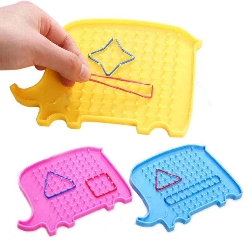 

Elephant Shape Plastic Nail Plate Primary Mathematics Nailboard Tool Geometry Demo Children Educational Teaching Instrument Toy