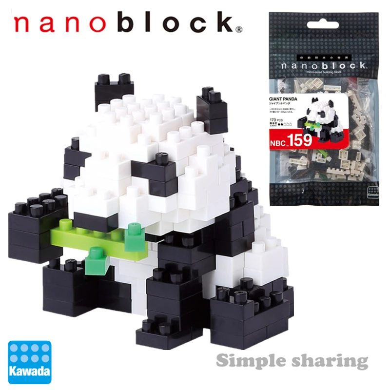 Новинка огромная панда Kawada Nanoblock бриллиантовая конструкция 170 шт. креативные